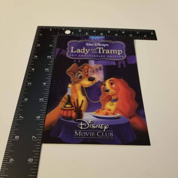 Disney Lady and the Tramp 50th Anniversary Lenticular Card Holgraphic Art Dogs - Picture 9 of 9